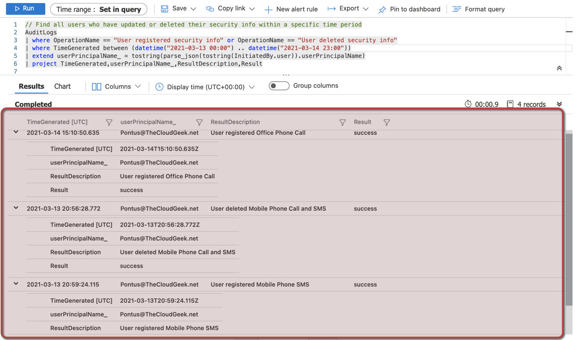 Find changes in end-users MFA authentication methods – Microsoft 365 ...